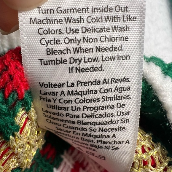 Ugly Christmas Sweater Mens MEDIUM 38-40 Holiday Time Gnome Party Tacky Novelty - Picture 9 of 11